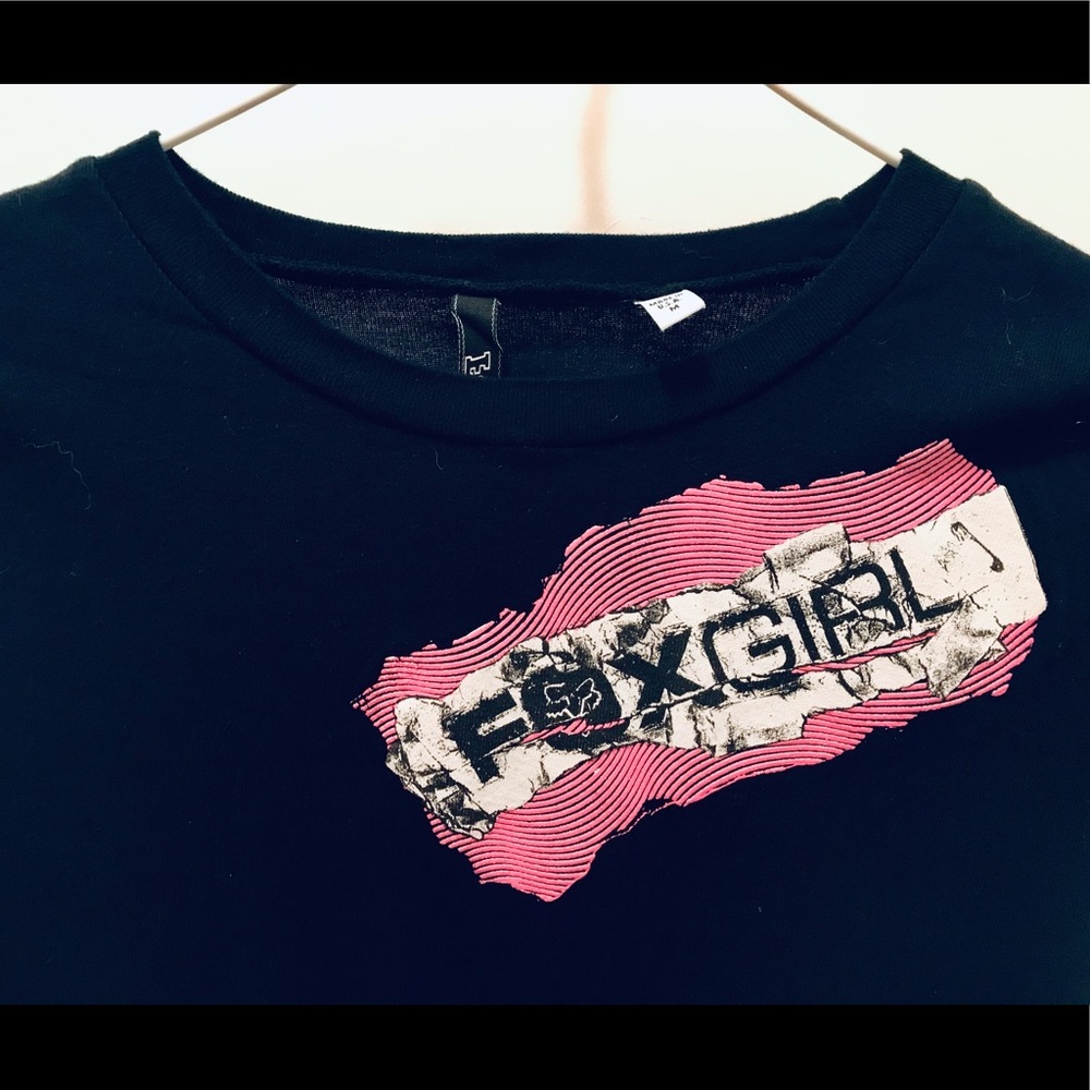 FOX GIRL Tee - Black and Pink